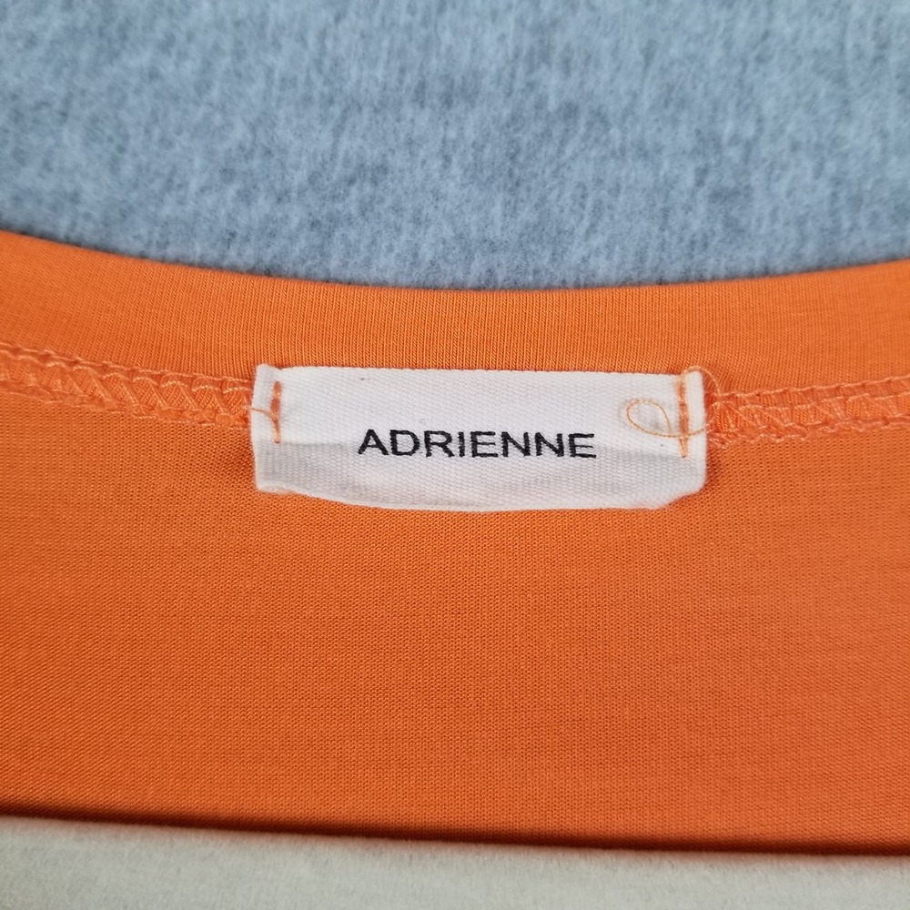 Adrienne Tank Top Womens Large L Orange Twist Front Sleeveless Stretch Thin Knit - Picture 3 of 8
